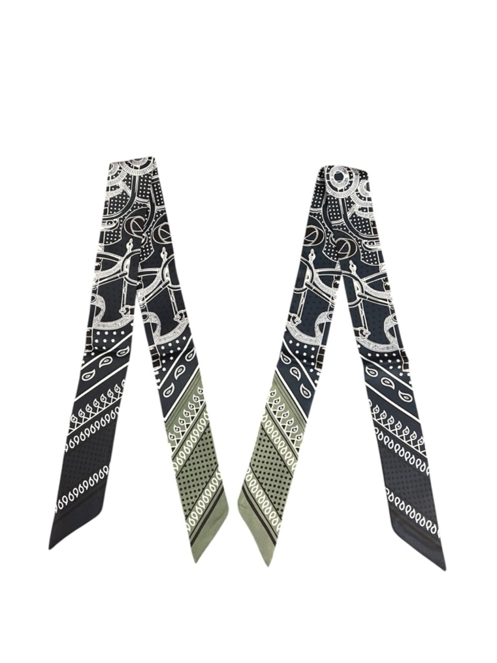 ✨⭐️ HERMES ✨⭐️ 2 (TWO) Twilly EPERON D'OR Marine/Vert Sauge/White NEW !!!! 🤩